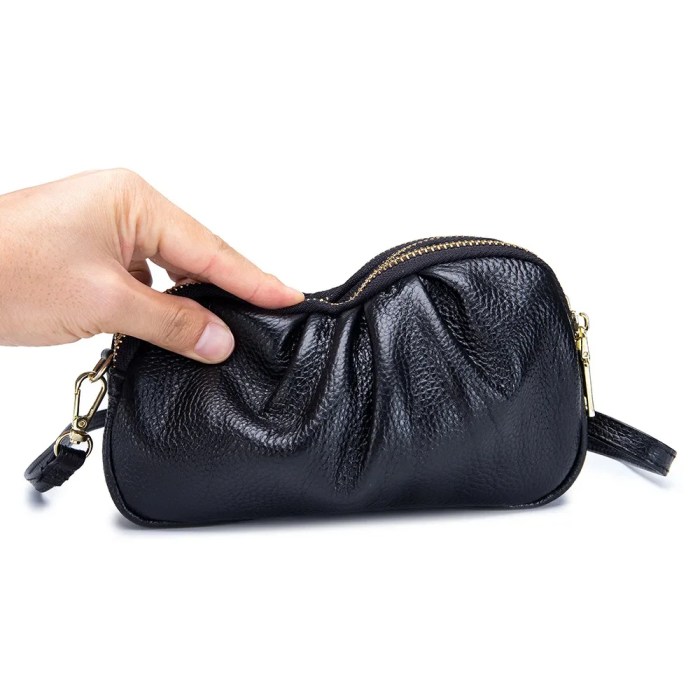 women's genuine leather phone wallet triple zipper shoulder bag & clutch Women's Genuine Leather Phone Wallet - Triple Zipper Shoulder Bag & Clutch 3