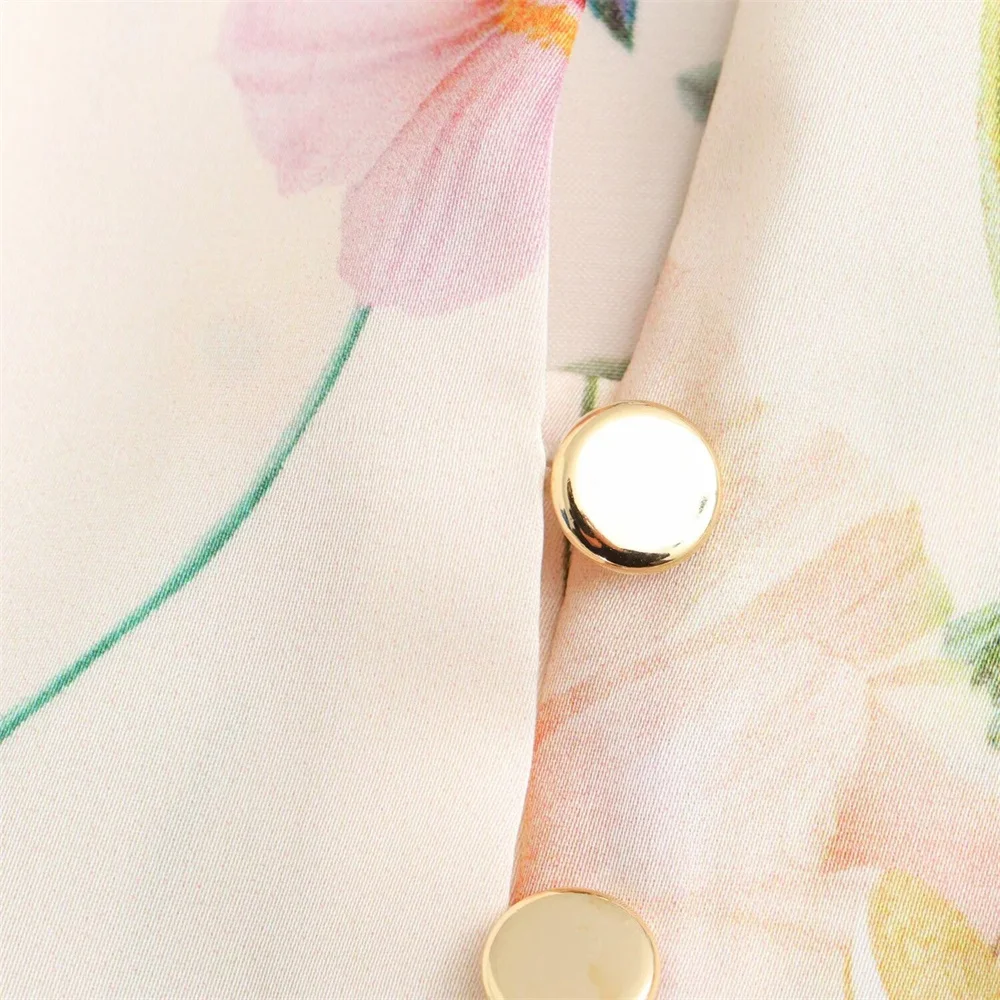 Women's Floral Shirt Dress Mini 5