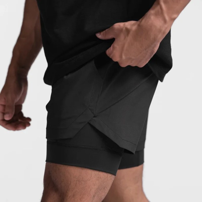 men's breathable double layer quick dry sport shorts Men's Breathable Double Layer Quick Dry sport shorts 4