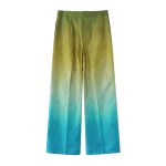zach women's tie dyed silk satin texture draping shirt loose wide leg pants casual set Zach Women\'s Tie-Dyed Silk Satin Texture Draping Shirt Loose Wide Leg Pants Casual Set 5