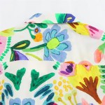 Women's Long Retro Floral Prin Shirt Dress 5