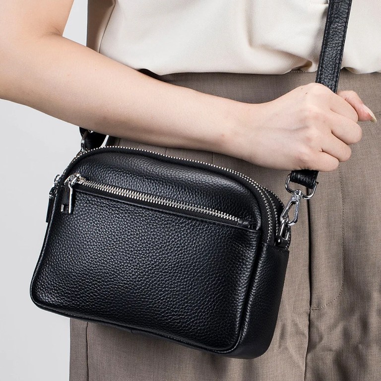 Luxury Genuine Leather Shoulder Bag - Women's Cowhide Crossbody Tote Handbag 2