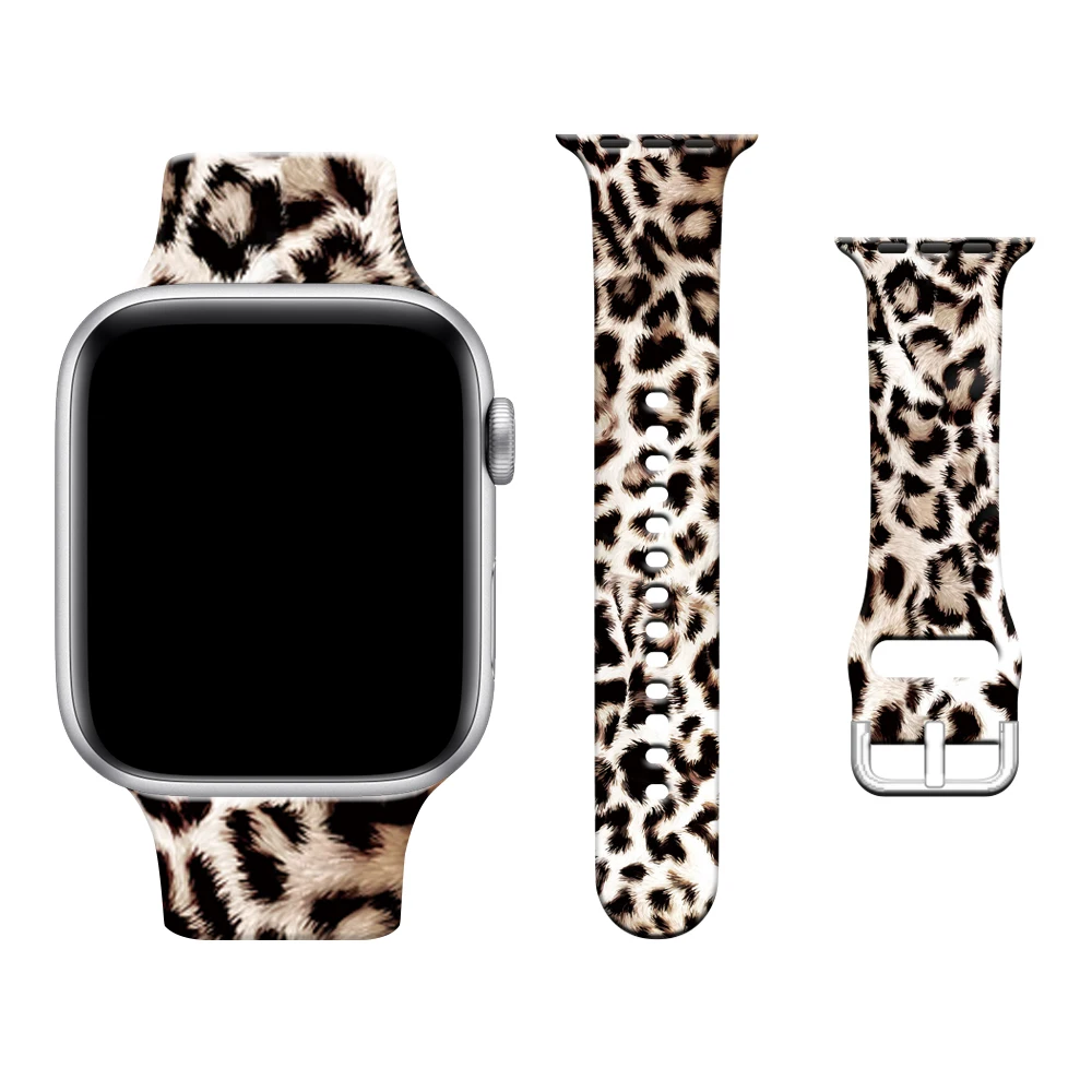 Leopard Silicone Strap for Apple Watch Band