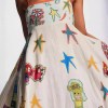Summer Print Spaghetti Strap Slip A-line Dress 3