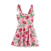 Zach Women's One-Shoulder Cherry Print Mini Dress with Bow Strap