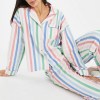 women's pyjamas set stripe print button down long sleeve loungewear Women's Pyjamas Set Stripe Print Button-Down Long Sleeve Loungewear