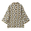 Zach Women's Fashion Versatile Printed Long Sleeve Collar Shirt with Loose High Waist Pants Casual Set 3