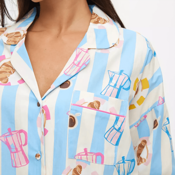 Women's 2 Piece Aesthetic Pattern Print Loungewear Set Coffee 4