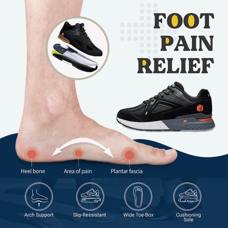 FitVille Men's Walking Shoes Extra Wide Lightweight Sneakers for Flat Feet Arch Fit Heel Pain Relief Non-Slip Running Shoes 5
