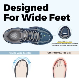 fitville extra wide walking shoes for men wide cushioned sports shoes for swollen feet flat feet arch fit relieve heel pain Fitville Extra Wide Walking Shoes for Men Wide Cushioned Sports Shoes For Swollen Feet Flat Feet Arch Fit Relieve Heel Pain 2