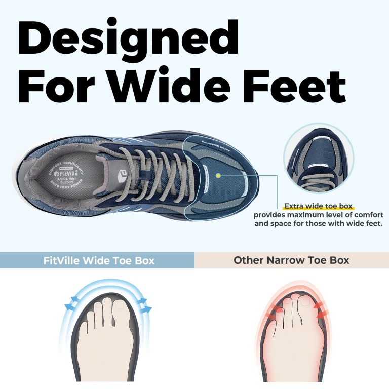 fitville extra wide walking shoes for men wide cushioned sports shoes for swollen feet flat feet arch fit relieve heel pain Fitville Extra Wide Walking Shoes for Men Wide Cushioned Sports Shoes For Swollen Feet Flat Feet Arch Fit Relieve Heel Pain 2