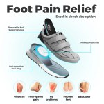 FitVille Diabetic Shoes for Men Extra Wide Width Adjustable Closure Walking Shoes Slip-on Sneakers for Foot Pain Relief Swollen 4