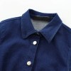 zach women's slim fit lapel short sleeve pleated a line denim mini dress Zach Women's Slim Fit Lapel Short Sleeve Pleated A-Line Denim Mini Dress 3