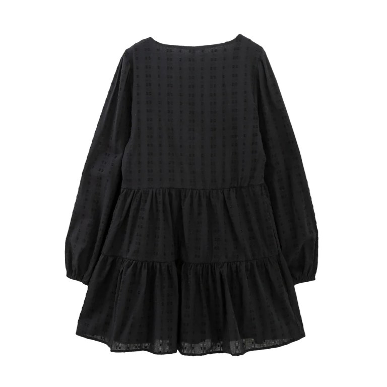 Wills Black Boho Slip Over Short Mini Dress 2