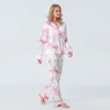 women's 2 piece bow all over loungewear pjs set Women's 2 Piece Bow All-over Loungewear Pjs Set 3
