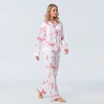 Women's 2 Piece Bow All-over Loungewear Pjs Set 3