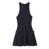 zach women's slim fit round neck sleeveless mini dress with zipper detail Zach Women's Slim Fit Round Neck Sleeveless Mini Dress with Zipper Detail 2