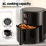 devanti 4l air fryer knob control 1500w devanti 4l air fryer knob control 1500w