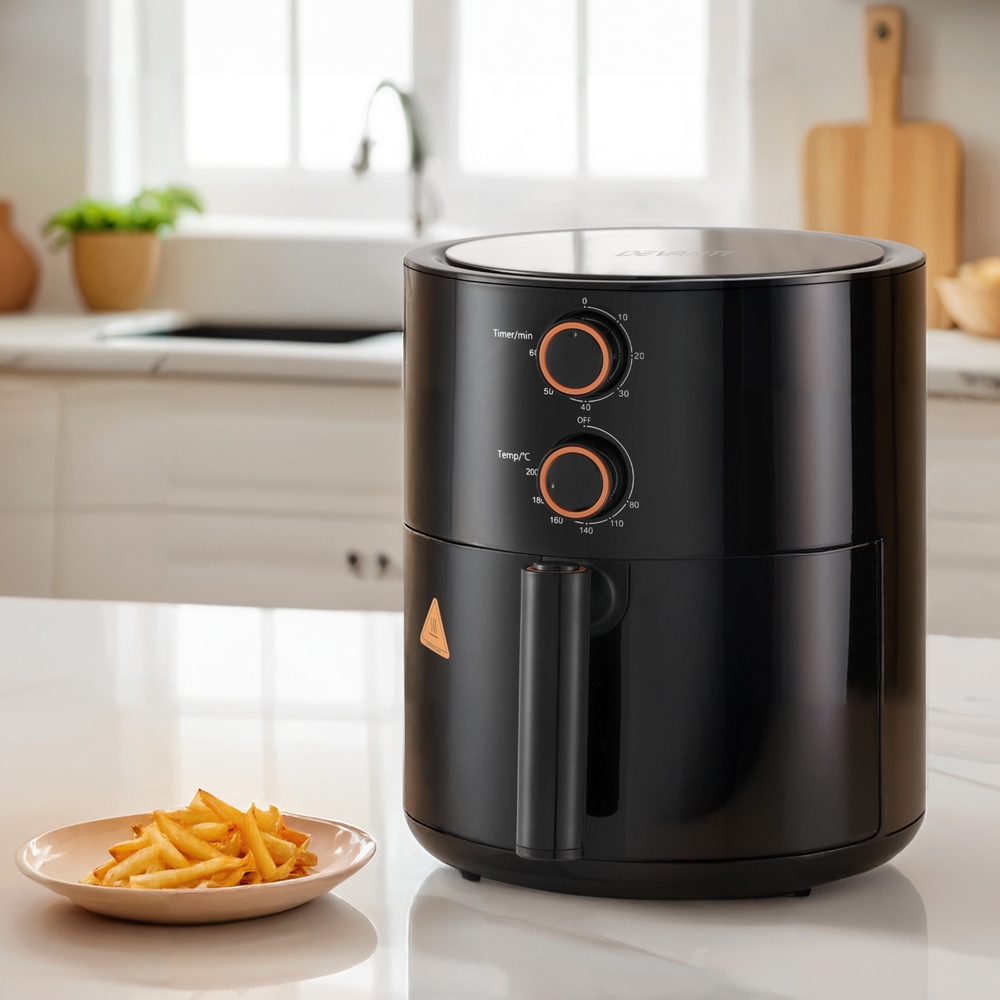 devanti 4l air fryer knob control 1500w