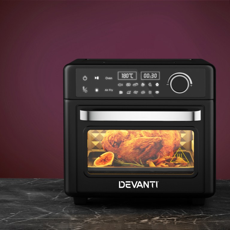 devanti air fryer 15l lcd fryers oven