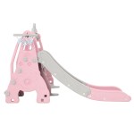 keezi kids slide swing set basketball hoop outdoor playground toys 170cm pink keezi kids slide swing set basketball hoop outdoor playground toys 170cm pink