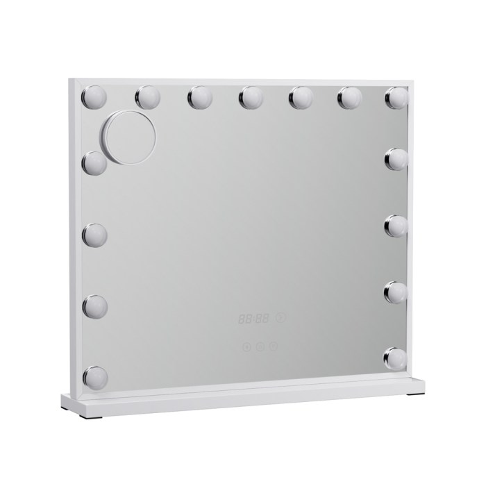 Embellir Makeup Mirror 60x52cm Hollywood Vanity with LED Light Tabletop White Embellir Makeup Mirror 60x52cm Hollywood Vanity with LED Light Tabletop White