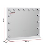 embellir makeup mirror 60x52cm hollywood vanity with led light tabletop white embellir makeup mirror 60x52cm hollywood vanity with led light tabletop white
