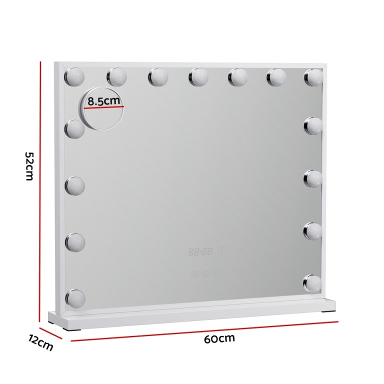 embellir makeup mirror 60x52cm hollywood vanity with led light tabletop white embellir makeup mirror 60x52cm hollywood vanity with led light tabletop white