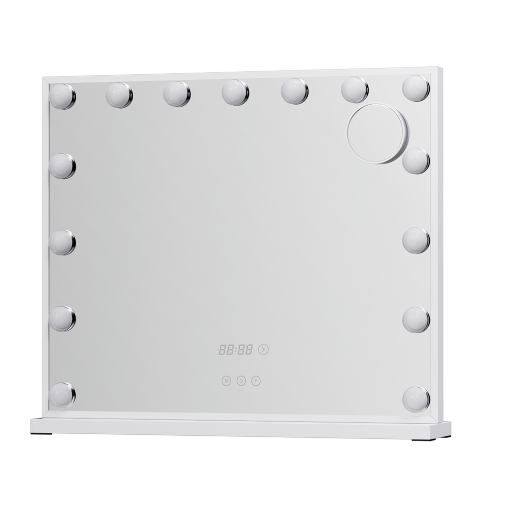 embellir makeup mirror 60x52cm hollywood vanity with led light tabletop white