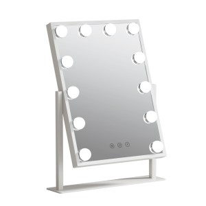 Embellir Makeup Mirror 30x41cm Hollywood Vanity with LED Light – 360° Rotatable Tabletop Mirror
