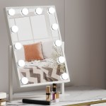 embellir makeup mirror 30x41cm hollywood vanity with led light rotation tabletop embellir makeup mirror 30x41cm hollywood vanity with led light rotation tabletop