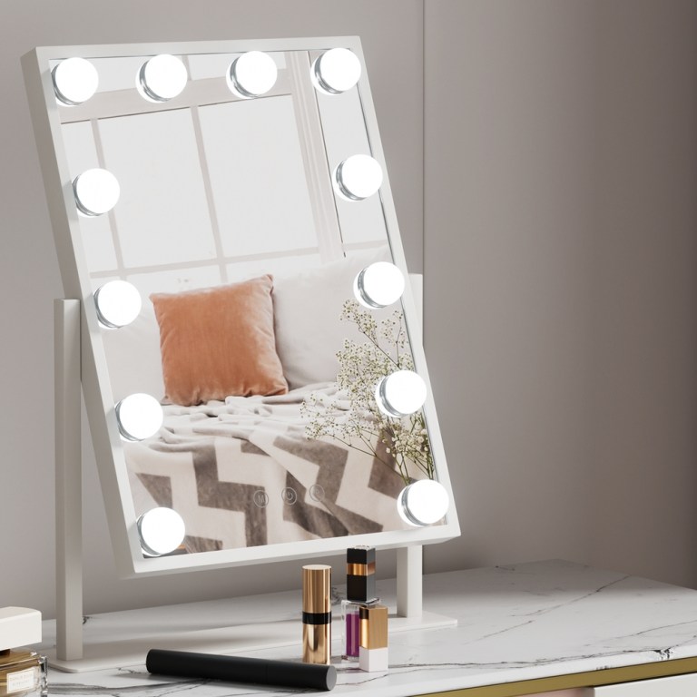 embellir makeup mirror 30x41cm hollywood vanity with led light rotation tabletop embellir makeup mirror 30x41cm hollywood vanity with led light rotation tabletop
