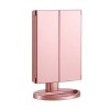 embellir tri fold makeup mirror 1x2x3x magnifying with led light travel portable pink