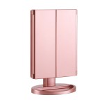 embellir tri fold makeup mirror 1x2x3x magnifying with led light travel portable pink embellir tri fold makeup mirror 1x2x3x magnifying with led light travel portable pink