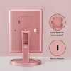 embellir tri fold makeup mirror 1x2x3x magnifying with led light travel portable pink