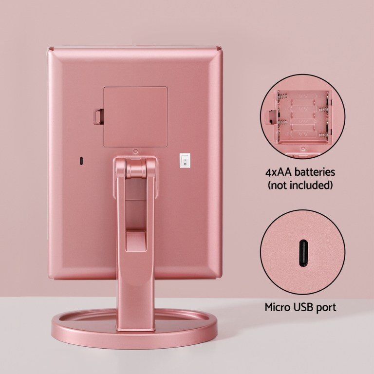 embellir tri fold makeup mirror 1x2x3x magnifying with led light travel portable pink embellir tri fold makeup mirror 1x2x3x magnifying with led light travel portable pink