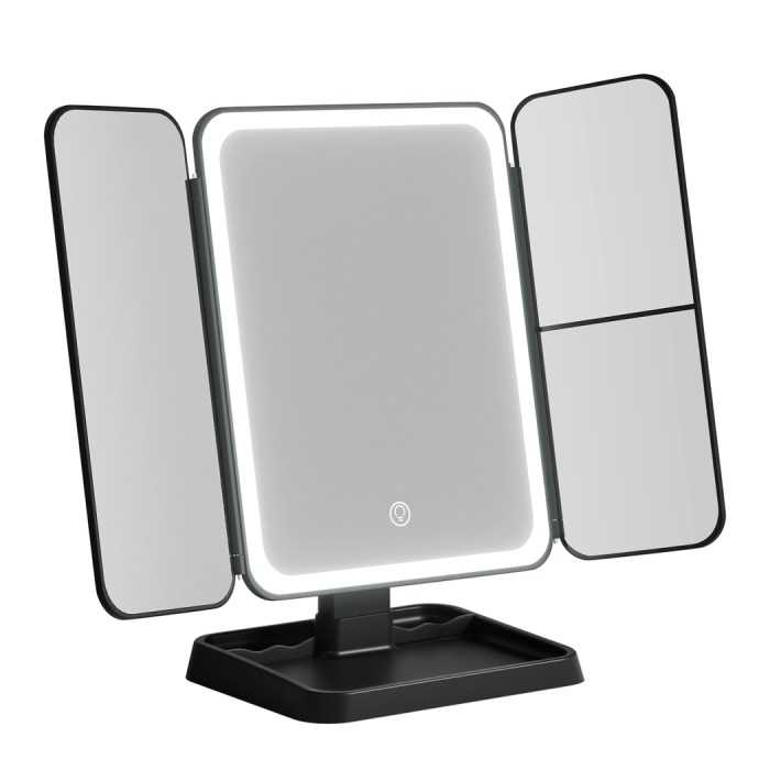 Embellir LED Makeup Mirror Tri-fold Lighted Vanity Mirrors 1X2X3X Magnifications Embellir LED Makeup Mirror Tri-fold Lighted Vanity Mirrors 1X2X3X Magnifications