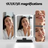 embellir led makeup mirror tri fold lighted vanity mirrors 1x2x3x magnifications embellir led makeup mirror tri fold lighted vanity mirrors 1x2x3x magnifications