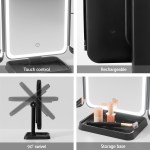 embellir led makeup mirror tri fold lighted vanity mirrors 1x2x3x magnifications embellir led makeup mirror tri fold lighted vanity mirrors 1x2x3x magnifications
