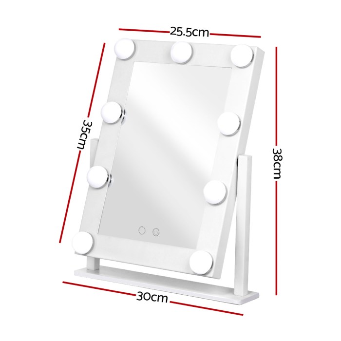 embellir makeup mirror 30x38cm hollywood vanity with led light rotation tabletop embellir makeup mirror 30x38cm hollywood vanity with led light rotation tabletop
