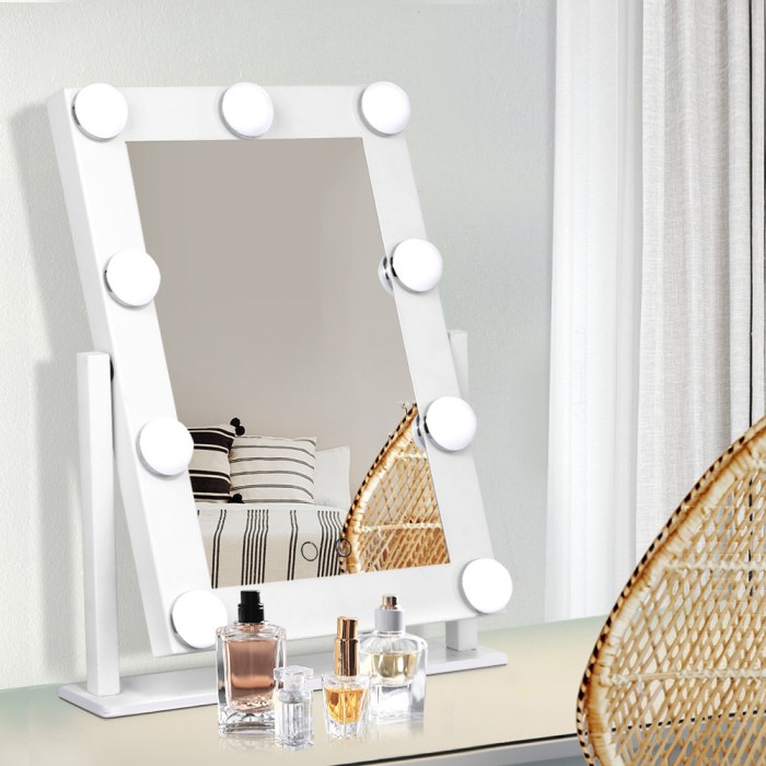 embellir makeup mirror 30x38cm hollywood vanity with led light rotation tabletop embellir makeup mirror 30x38cm hollywood vanity with led light rotation tabletop