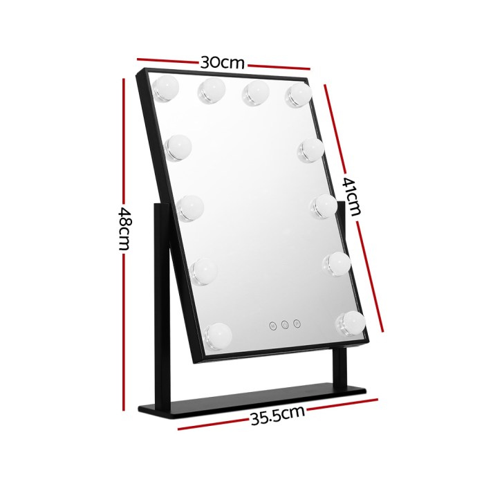 embellir makeup mirror 30x48cm hollywood vanity with led light rotation tabletop embellir makeup mirror 30x48cm hollywood vanity with led light rotation tabletop