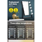 embellir makeup mirror 30x48cm hollywood vanity with led light rotation tabletop