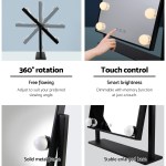 embellir makeup mirror 30x48cm hollywood vanity with led light rotation tabletop