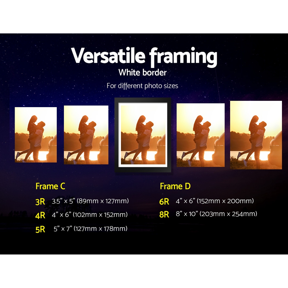 artiss photo frames art holder 26pcs 8x10" 5x7" 4x6" 3.5x5" black