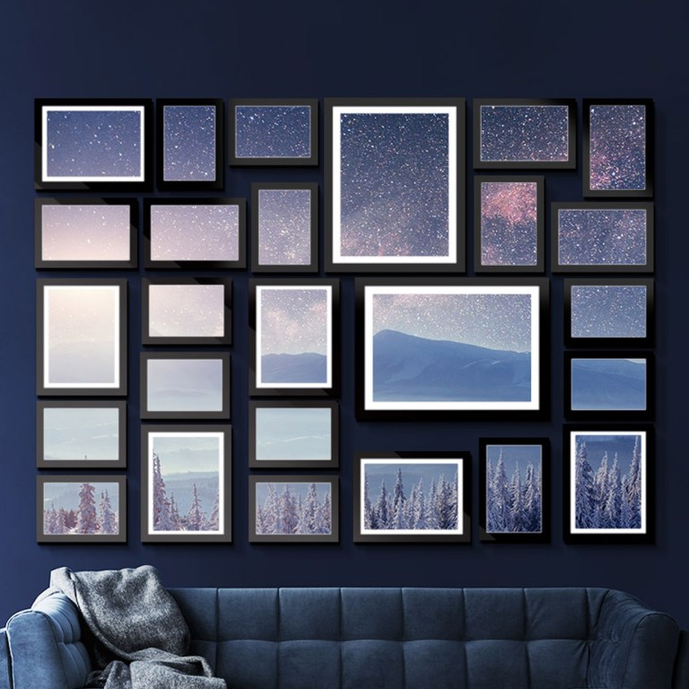 artiss photo frames art holder 26pcs 8x10" 5x7" 4x6" 3.5x5" black