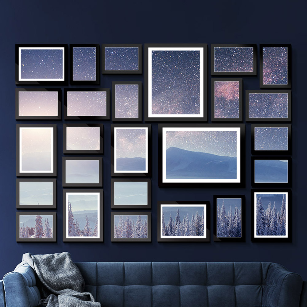 artiss photo frames art holder 26pcs 8x10" 5x7" 4x6" 3.5x5" black