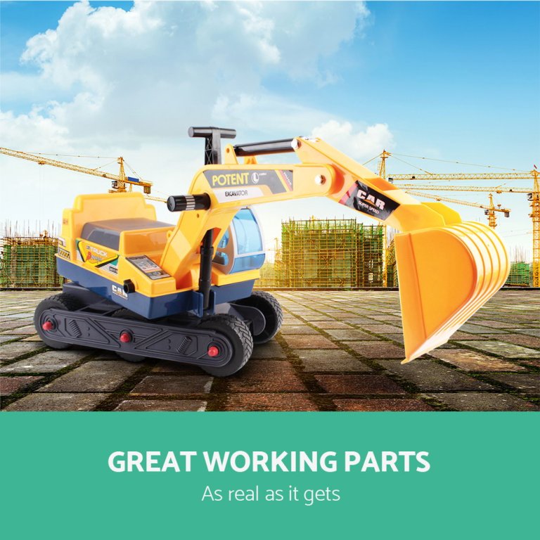keezi ride on car toys kids excavator digger sandpit bulldozer car pretend play keezi ride on car toys kids excavator digger sandpit bulldozer car pretend play
