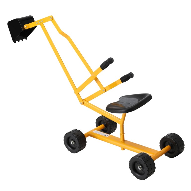 keezi kids ride on car digger bulldozer sandpit play toys rotate seat yellow keezi kids ride on car digger bulldozer sandpit play toys rotate seat yellow