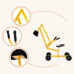 keezi kids ride on car digger bulldozer sandpit play toys rotate seat yellow keezi kids ride on car digger bulldozer sandpit play toys rotate seat yellow